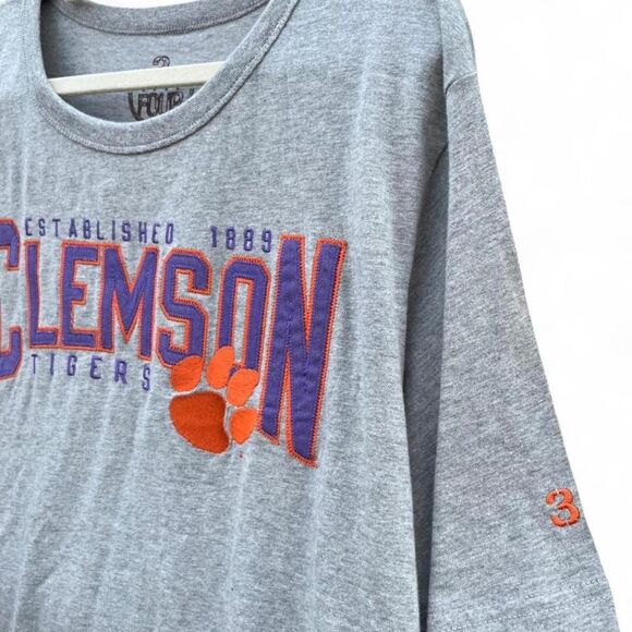 Clemson Tigers Graphic Tee | Heather Gray I Medium | Game Day Vintage - Picture 3 of 6